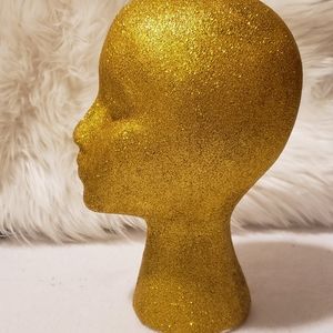 Glitter mannequin head